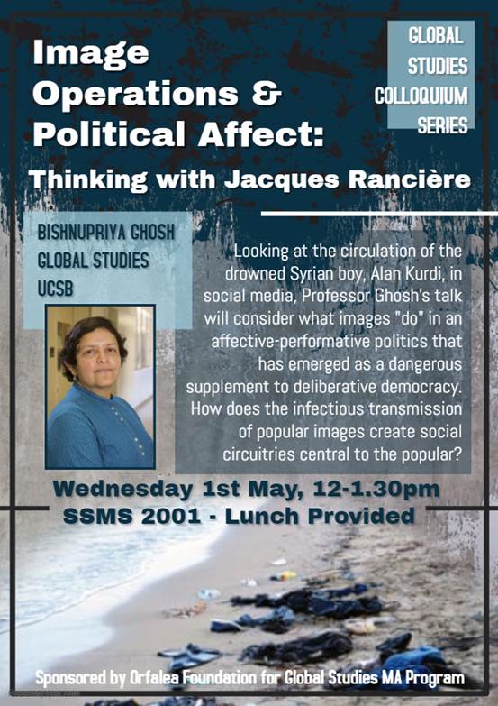 GS Colloquium Series: "Image Operations and Political Affect" Professor Bishnu Ghosh Event Image