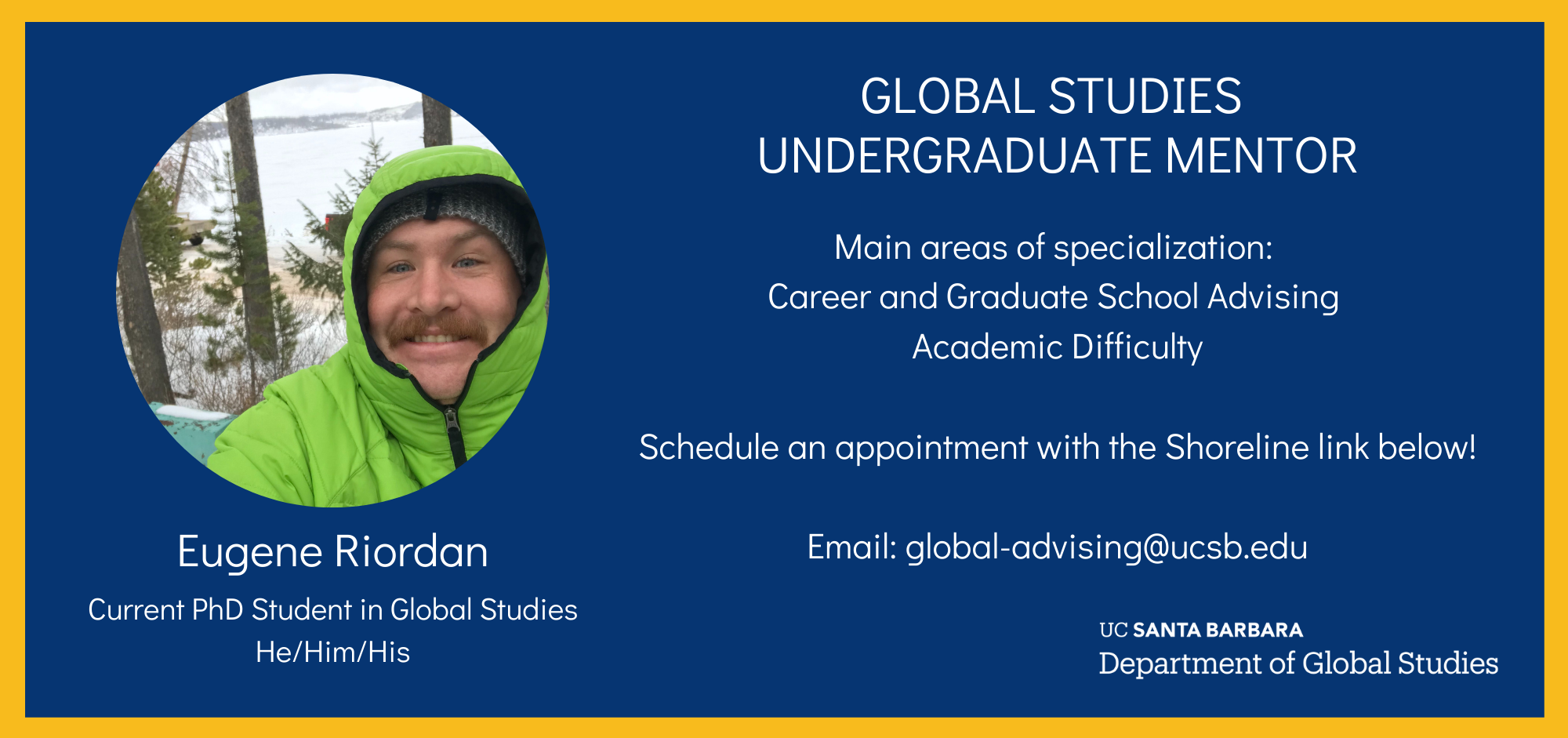 Welcome our New Undergraduate Mentor - Eugene Riordan Jr. article image