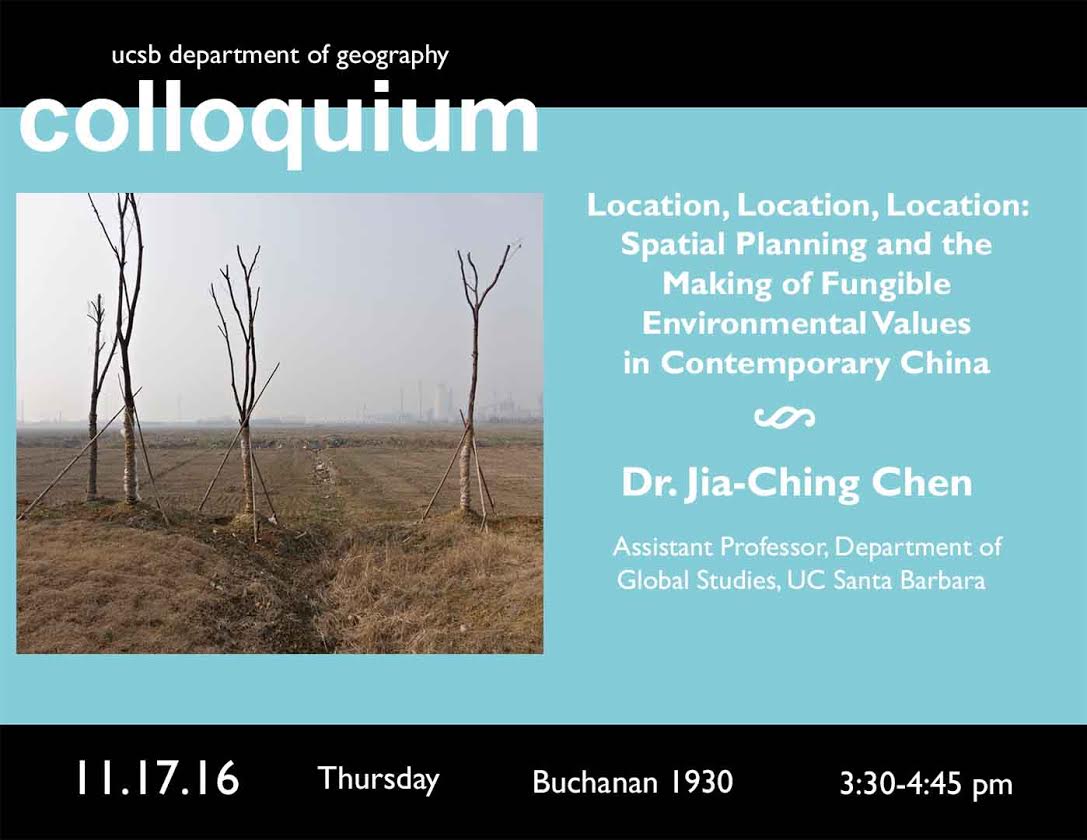 Location, Location, Location: Spatial Planning and the Making of Fungible Environmental Values in Contemporary China Event Image