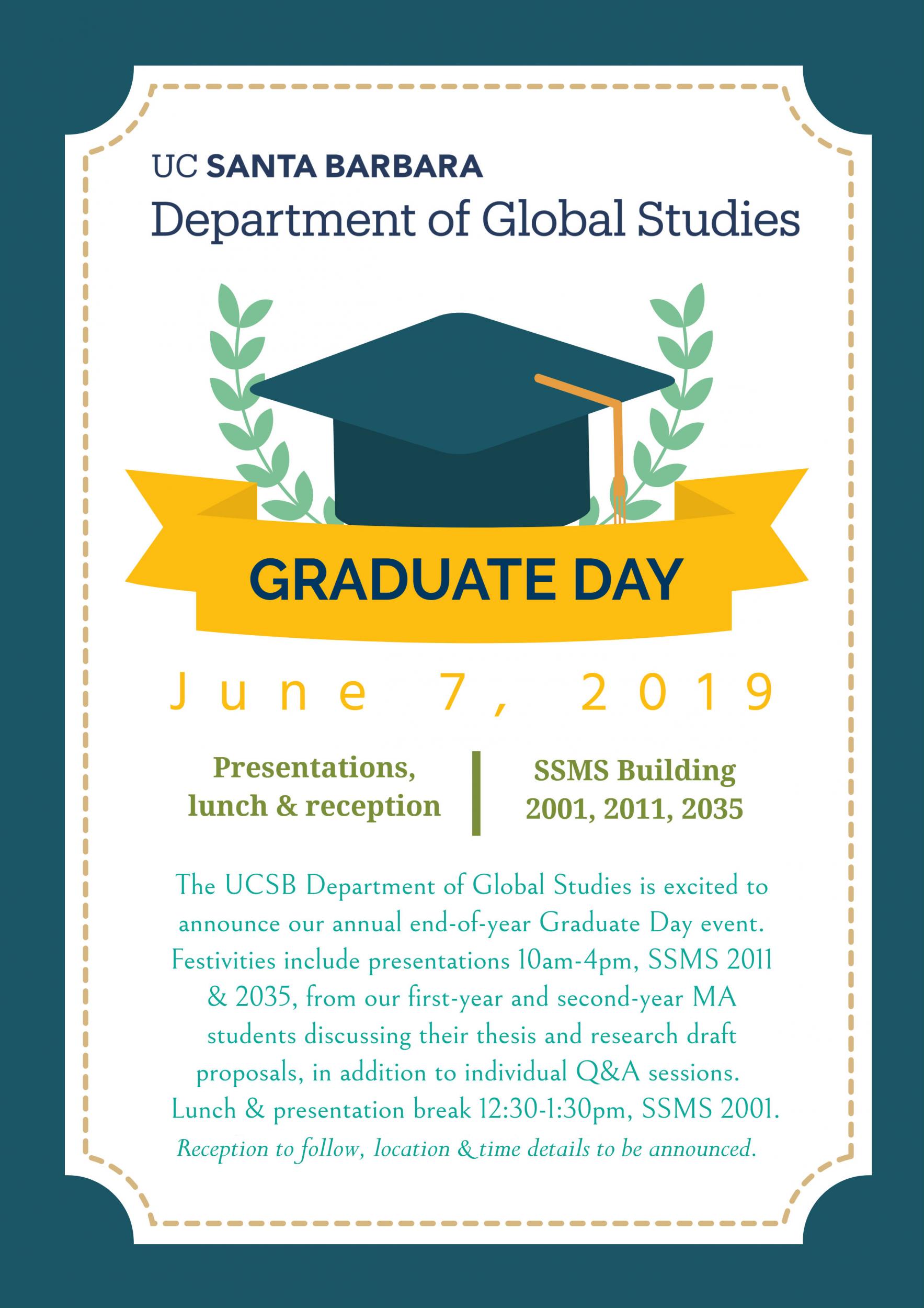 Save the Date: Global Studies Grad Day Presentations on June 7, 2019 article image