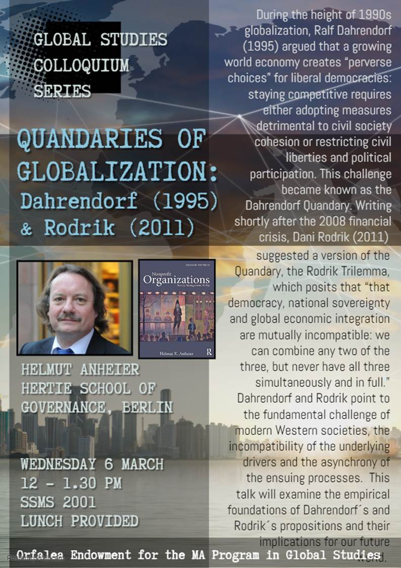 GS colloquium with Helmut Anheier: Quandaries of Globalization  Event Image