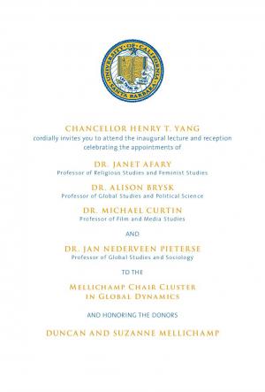 Official Invitation of the inaugural lecture and reception with the UC Santa Barbara Seal
