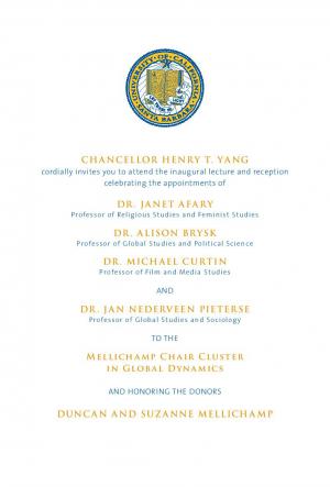 Official Invitation of the inaugural lecture and reception with the UC Santa Barbara Seal