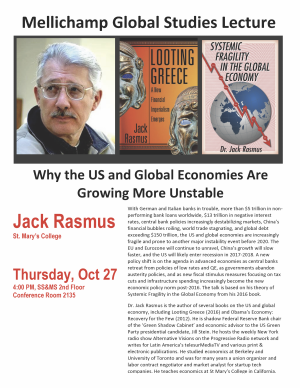 Rasmus Lecture, October 27, 2016